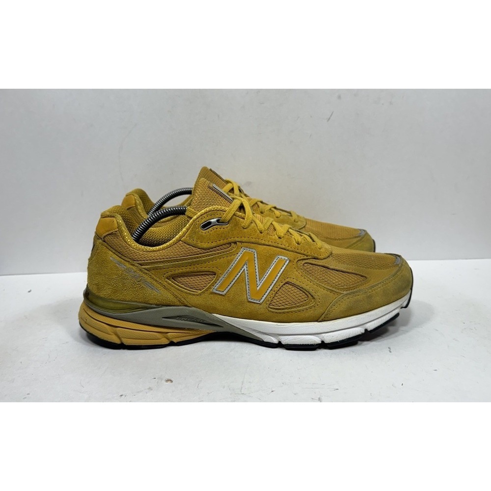 New Balance 990v4 Made in USA Yellow Suede Sneakers M990QK4 Mens Size 11